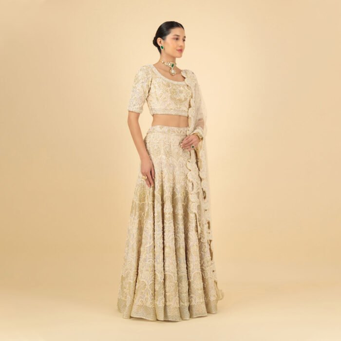 Ivory Reverie Embroidered Lehenga Set - Image 2
