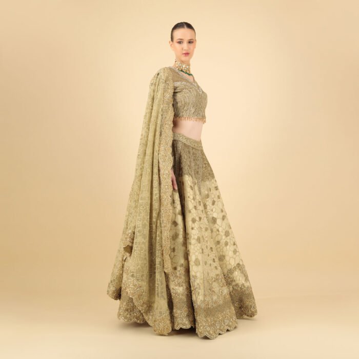 Golden Majesty Lehenga - Image 2